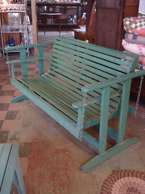 vintage wooden porch glider from the 1940's. I have one similar to .