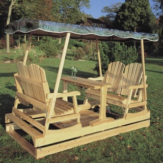 Cedar Wood Outdoor Glider Chairs, Benches and Se
