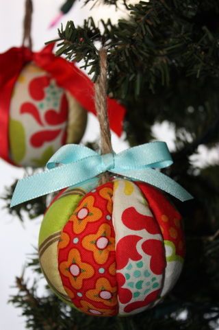 Fabric Ornament Tutorial | Fabric christmas ornaments, Christmas .