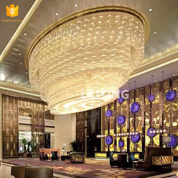Big hotel lobby chandelier crystal oblong luxury light for high .