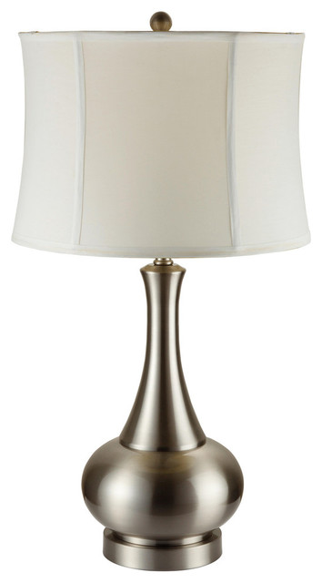 30" Brushed Silver Urn Table Lamp - Transitional - Table Lamps .