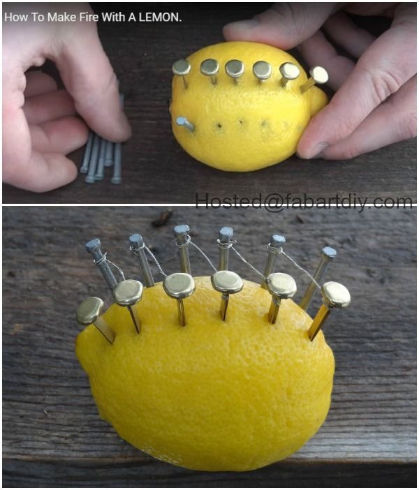 Camping Hack: How to Make Fire With Lemon | Camping hacks, How to .