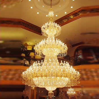 China Guzhen Golden Saa Modern Huge Crystal Chandelier For Hotel .
