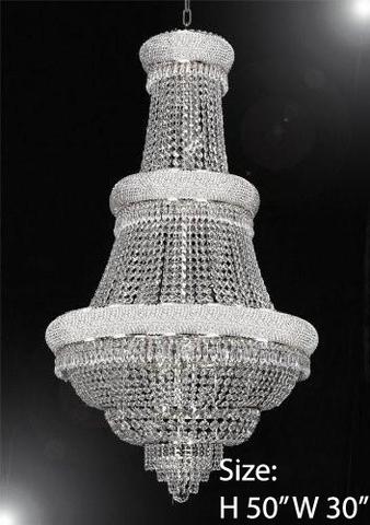 French Empire Crystal Chandelier Lighting H50" X W30" - Perfect .
