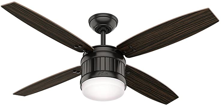 Hunter Indoor / Outdoor Ceiling Fan with LED Light and remote .