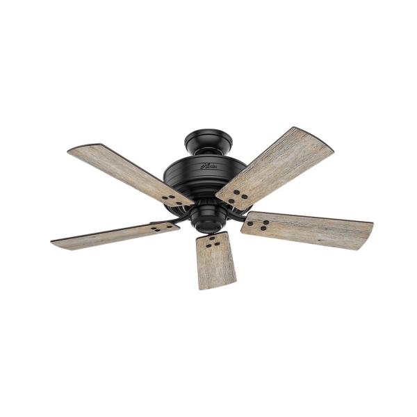 Hunter Cedar Key 44 in. Indoor/Outdoor Matte Black Ceiling Fan .