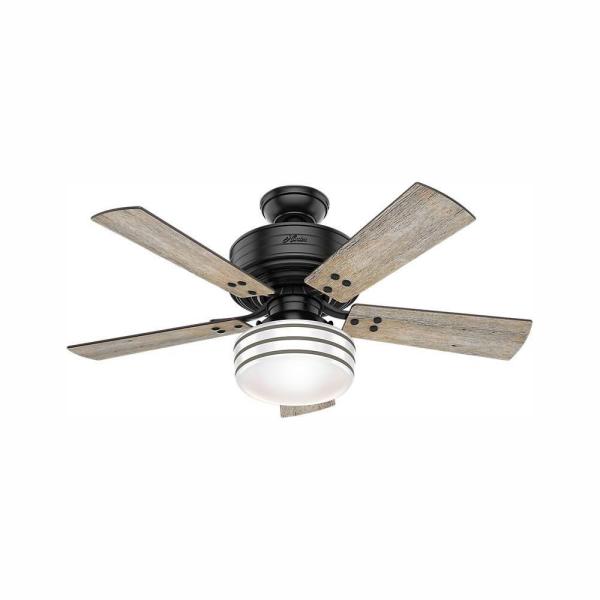 Hunter Cedar Key 44 in. Indoor/Outdoor Matte Black Ceiling Fan .