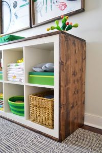 An Easy Ikea Hack: Bookcase To Wood-Wrapped Changing Table | Diy .