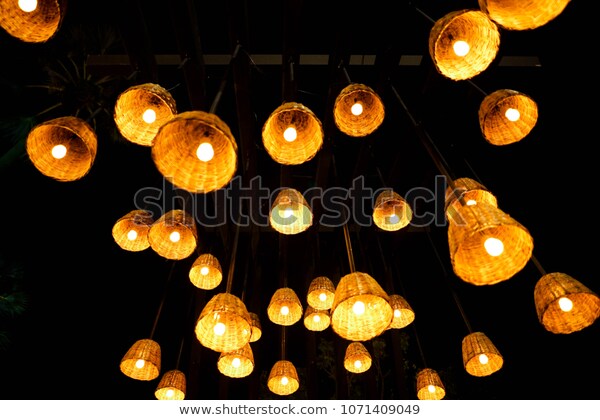 Vintage Industrial Style Lamps Decorated Outdoor Stock Photo (Edit .