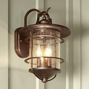 Casa Mirada Industrial Rustic Outdoor Light Fixture Bronze 16 1/4 .