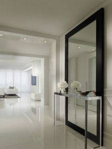 Contemporary Hallway Design Ideas With Stainless Console Table .