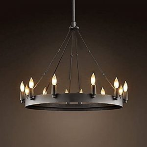 Amazon.com: LAKIQ 12 Lights Black Wrought Iron Chandelier .