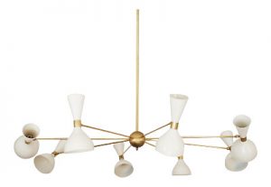 Huge Italian Chandelier Style Stilnovo Mid Century 8 Arms Sputnik .