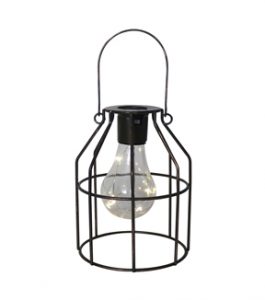 In the Garden Rectangle Shaped Hanging Solar Lantern Bronze | JOA