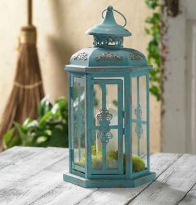 Chalk Finish Indoor/Outdoor Metal Lantern | JOA