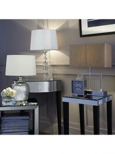 John Lewis & Partners Tabitha Distressed Mirror Table Lamp .