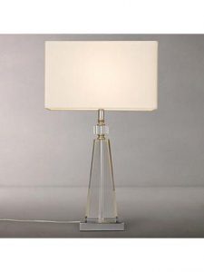 John Lewis & Partners Trisha Triangle Glass Table Lamp, Clear .