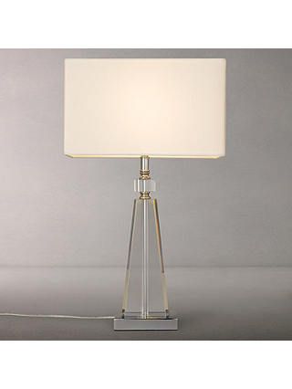John Lewis & Partners Trisha Triangle Glass Table Lamp, Clear .
