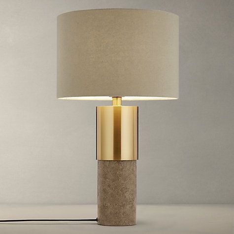 John Lewis & Partners Akani Table Lamp, Grey/Nickel | Cheap table .