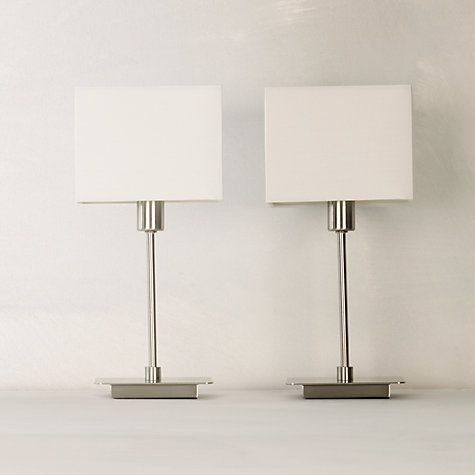 House by John Lewis Ruby Table Lamps, Nickel, Set of 2 | Table .