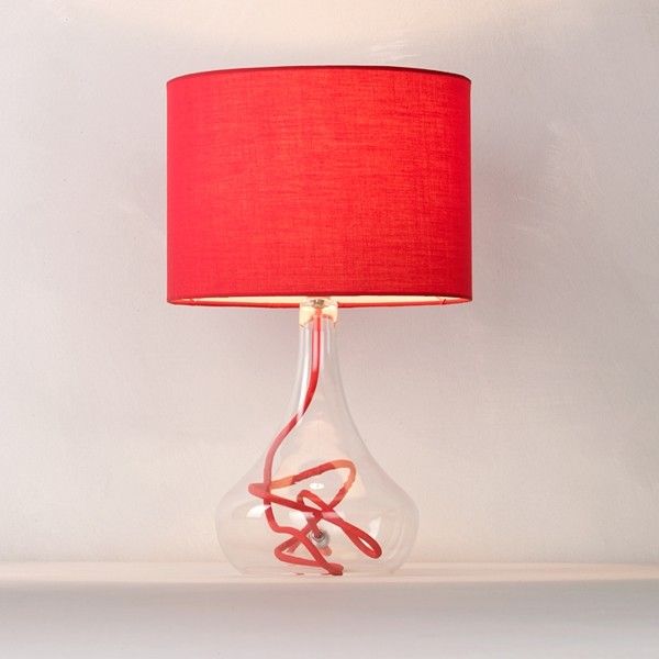John Lewis Jolie Table Lamp, Red - contemporary - table lamps .