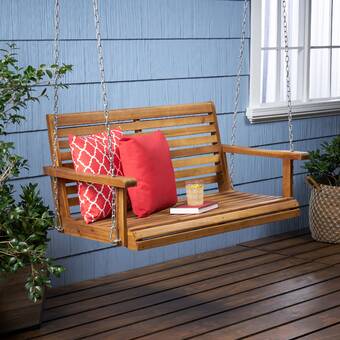 Gracie Oaks Lamp Outdoor Porch Swing & Reviews | Wayfa