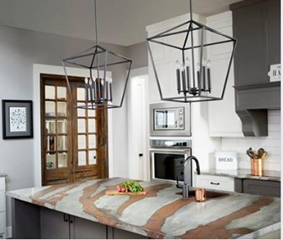 Modern Chandelier with 6 lights-Modern Farmhouse-Home Decor-Free .