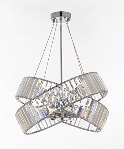 Crystal Ribbon Chandelier Modern / Contemporary Lighting Pendant .