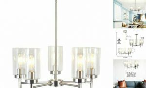 VINLUZ 3 Light Contemporary Chandeliers Brushed Nickel Modern .