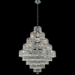 Elegant 2039D32C-RC Maxim 32" Large 30-light Chrome Foyer Lighting .