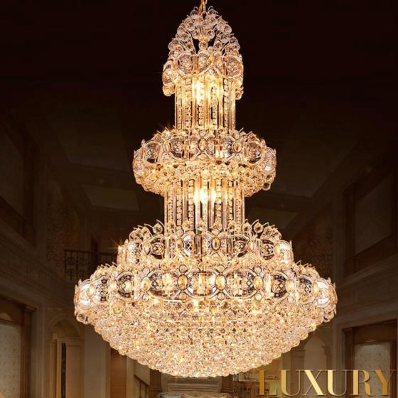 Modern Customized Luxury Large Pendant Light Crystal Chandelier .