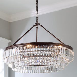 Prism Faceted Glass Layered Chandelier - Shades of Lig