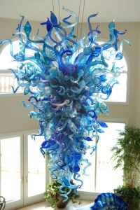 Big Sale Large Blue Handmade Blown Glass Sculpture Murano Glass .