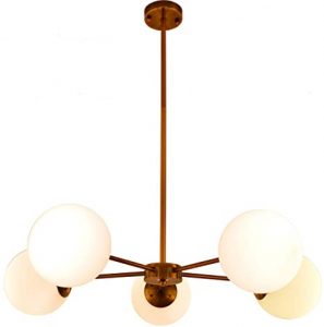 Mid Century Modern 5 Light Globe Pendant Light Sputnik Chandelier .