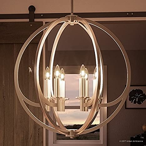 Luxury Globe Chandelier, Large Size: 25.5"H x 24"W, with Old World .