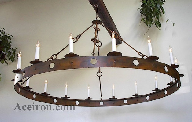 Ace Wrought Iron - Custom Large Wrought Iron Chandeliers Hand .