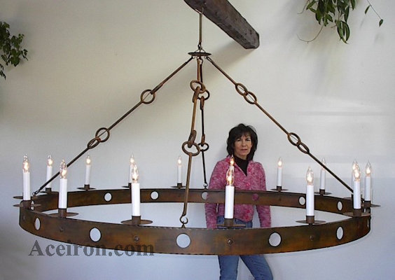 Ace Wrought Iron - Custom Large Wrought Iron Chandeliers Hand .