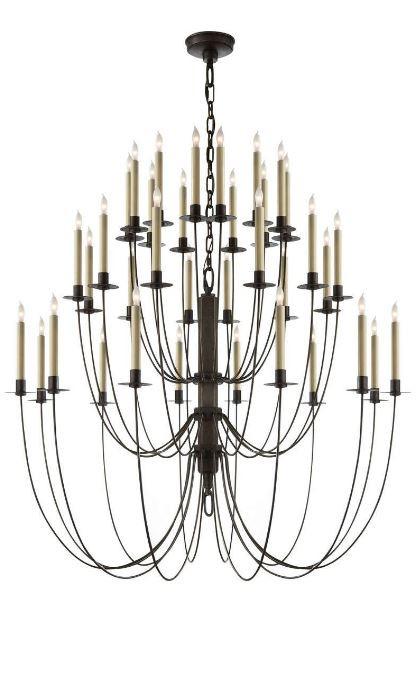 Large Three Tier Iron Chandelier – English Country Ho