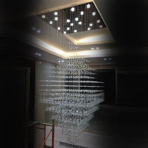 Free shipping pyramid design lustre LED home chandelier large .