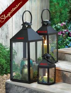 Revere Large Black Centerpiece Indoor Outdoor Garden Candle .