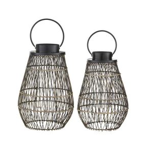 Hampton Bay 24.4 in. Large Outdoor Patio Bamboo Lantern D7LT00387A .