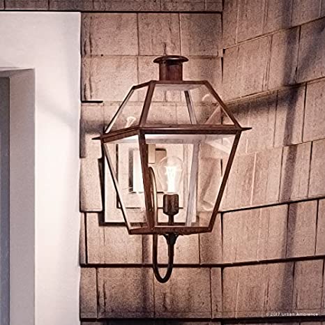 Luxury Historic Outdoor Wall Light, Large Size: 20.5"H x 9.5"W .