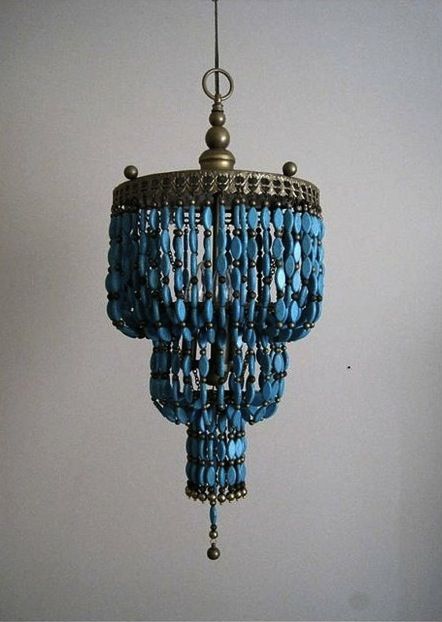 beaded chandelier | Beaded chandelier, Diy chandelier, Turquoise .