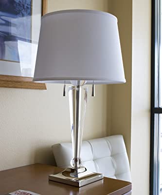 27" Darcy Table Lamp Nickel Base by Laura Ashley with Premium .