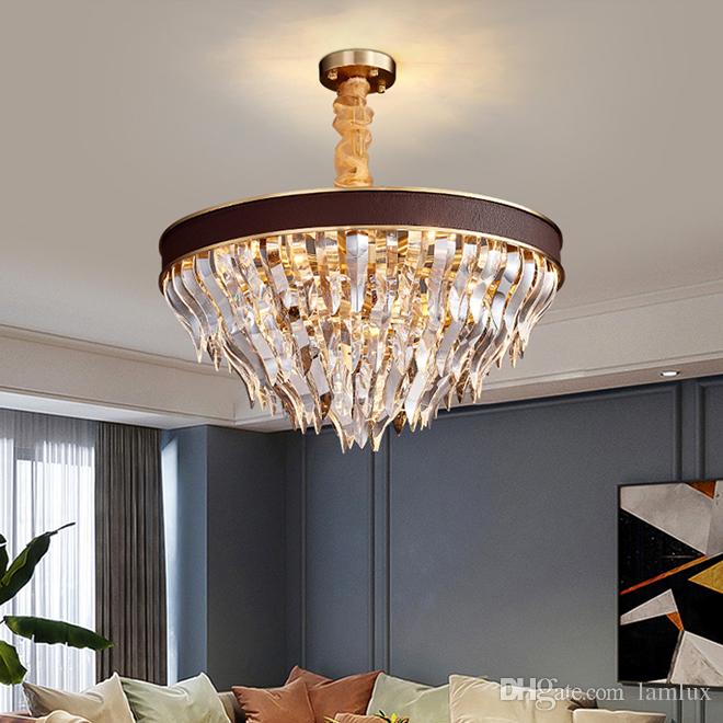 New Design High End Contemporary Crystal Chandelier Lighting Gold .