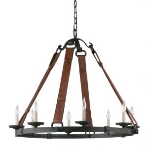 Equestrian Leather Tack Chandelier | Williams Sono