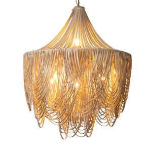 NgalaTradingCoMedium-Short Whisper Leather Chandelier Electrified .