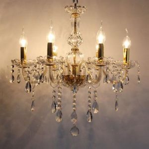 Bedroom 6 Arms Mini Led Candle Chandelier Light Modern Crystal .