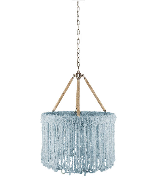 Lily Aquamarine Beaded Chandelier in Four Sizes for Sale - Cottage .