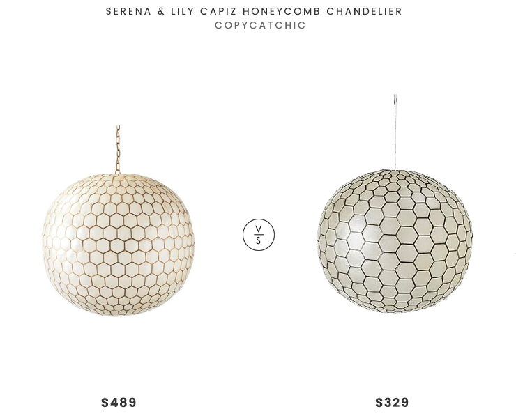 Daily Find | Serena and Lily Capiz Honeycomb Chandelier - copycatch